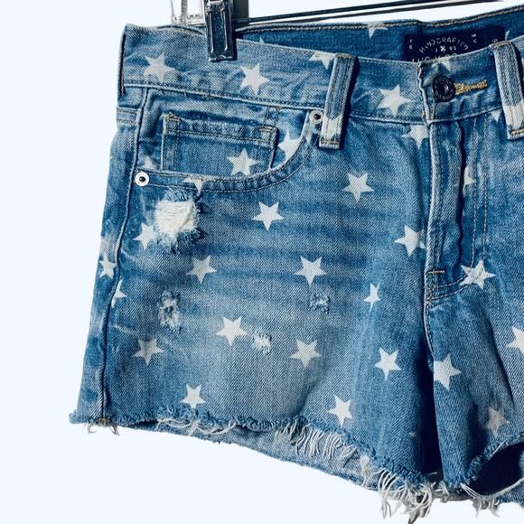 Lucky Brand The Cut Off Star Print Shorts 2/26 - Picture 4 of 8